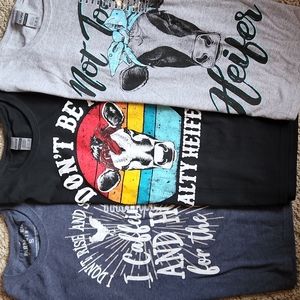 Farm fed, Cow prints,3 T's. NEW